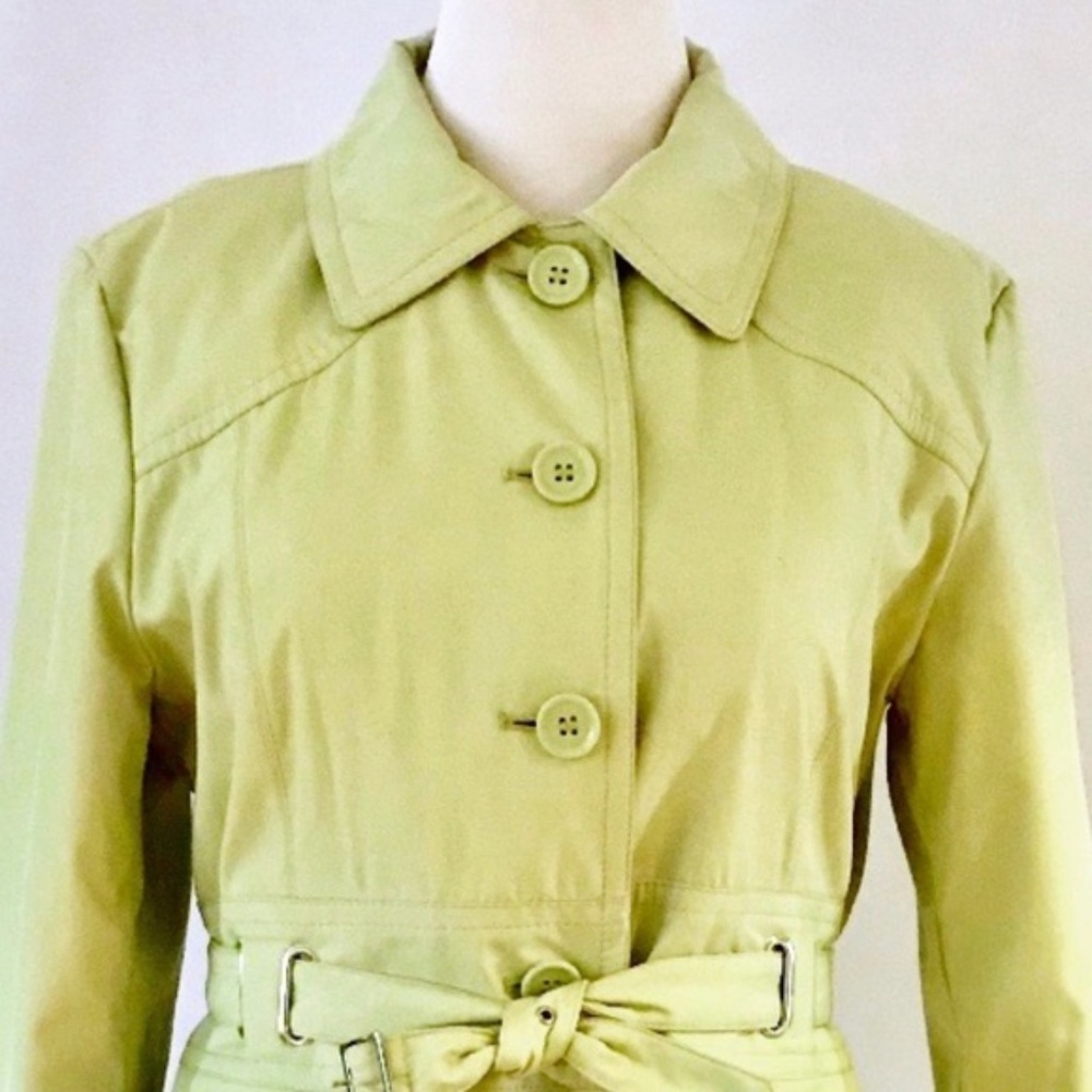 Nine West Lime Green Trench Coat - Picture 3 of 11